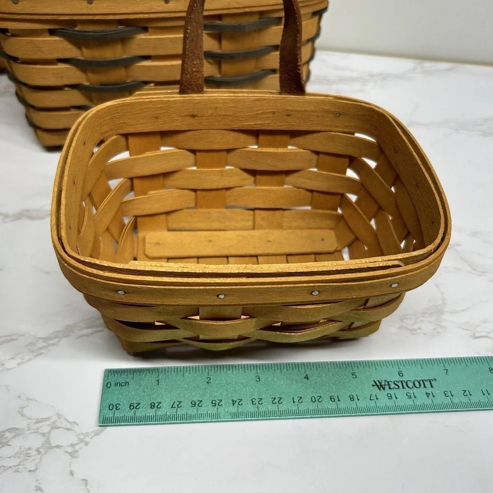Longaberger Baskets Lot Of 3 Small